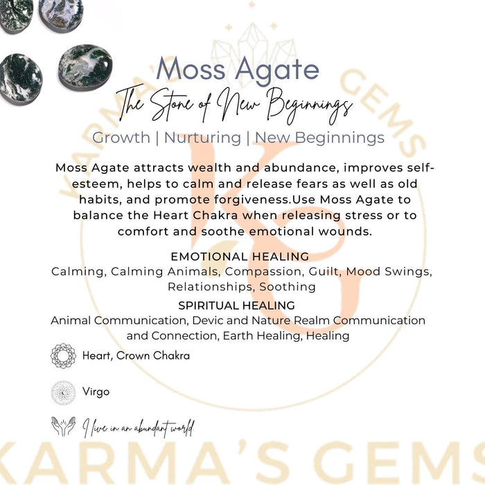 MOSS AGATE  PALMSTONE