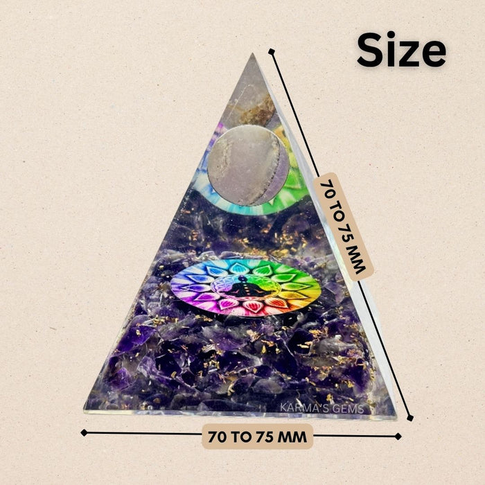 AMETHYST LOTUS FLOWER ORGONITE PYRAMID