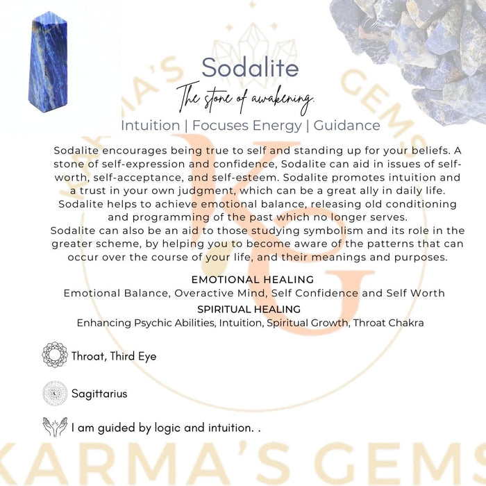 4 CORNER SODALITE OBELISK