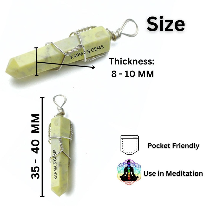 DOUBLE POINT SERPENTINE WRAPPED PENDANT