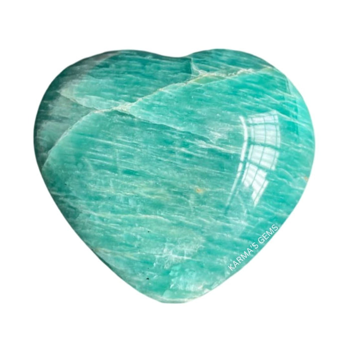 1" AMAZONITE PUFFY HEART