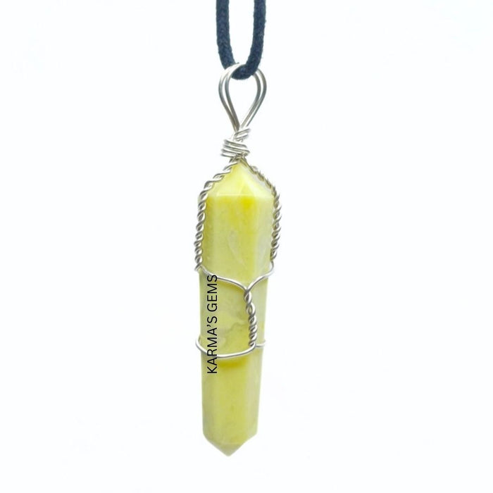 DOUBLE POINT SERPENTINE WRAPPED PENDANT