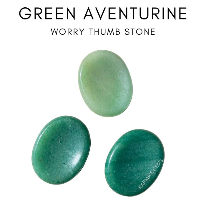 GREEN AVENTURINE WORRY THUMB STONE
