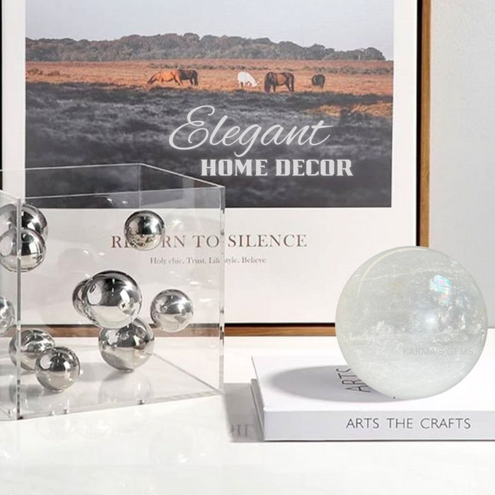 50 TO 55 MM CLEAR QUARTZ SPHERE