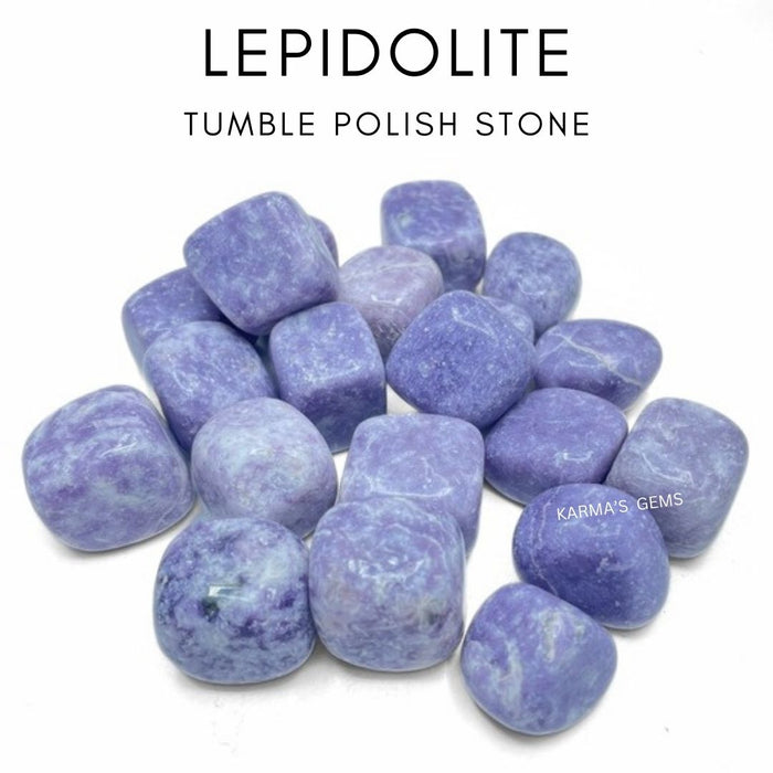 1 PIECE 15 TO 25 MM LEPIDOLITE POLISH TUMBLED STONE