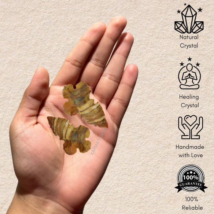 1" TO 1.5" FANCY JASPER SPEARHEAD ARROWHEAD