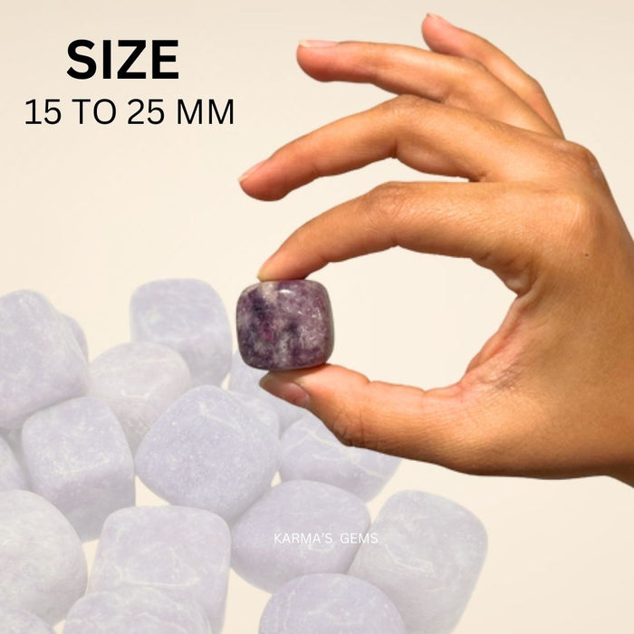 15 TO 25 MM LEPIDOLITE POLISH TUMBLED STONE