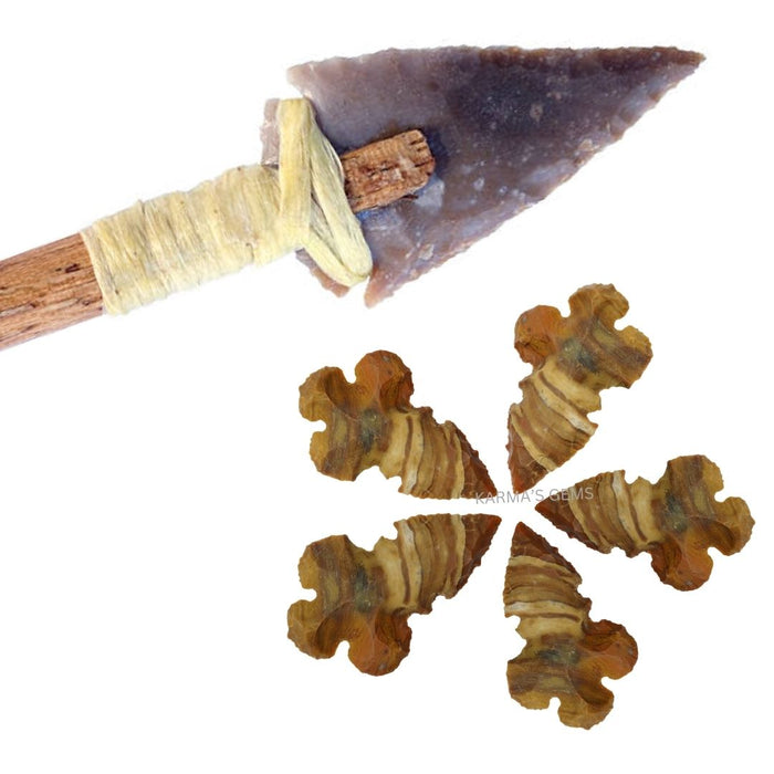 1" TO 1.5" FANCY JASPER SPEARHEAD ARROWHEAD