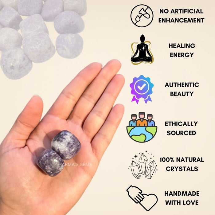 15 TO 25 MM LEPIDOLITE POLISH TUMBLED STONE