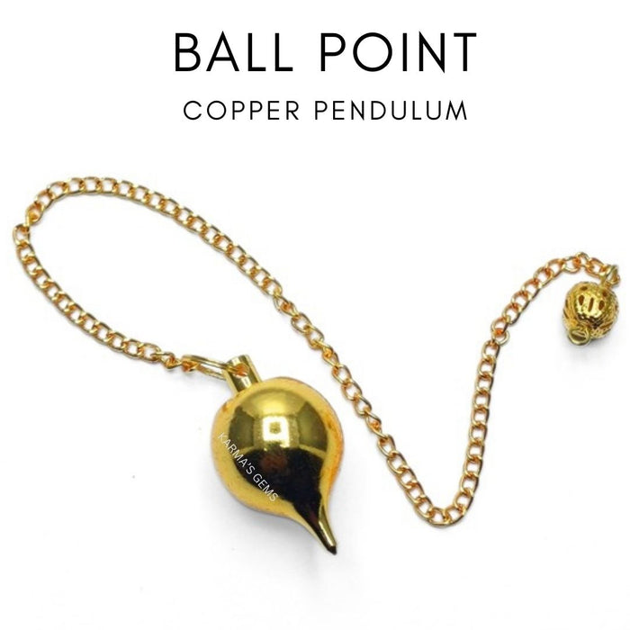 GOLD BALL POINT STEEL COPPER PENDULUM