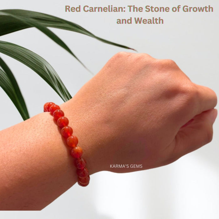 8 MM BEADS CARNELIAN BRACELET