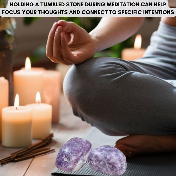 15 TO 25 MM LEPIDOLITE POLISH TUMBLED STONE