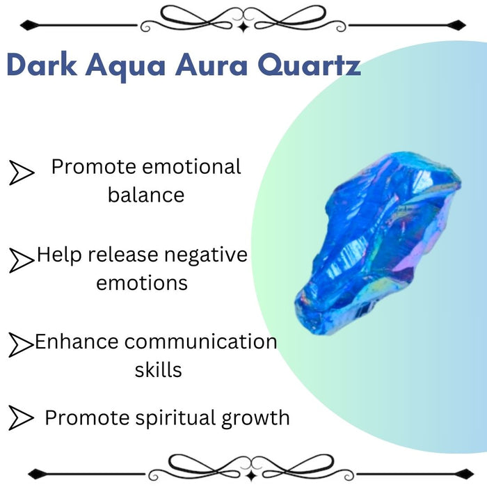 DARK AQUA AURA QUARTZ RAW STONE