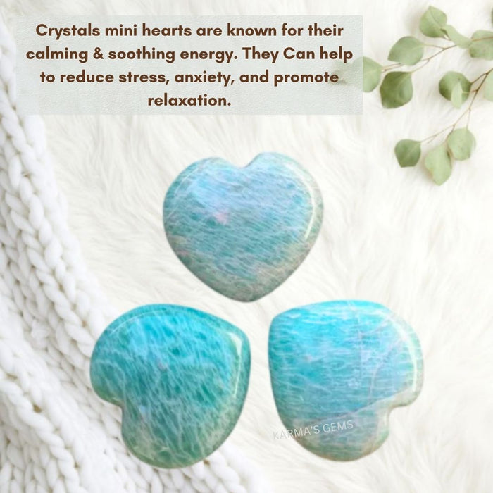 1" AMAZONITE PUFFY HEART