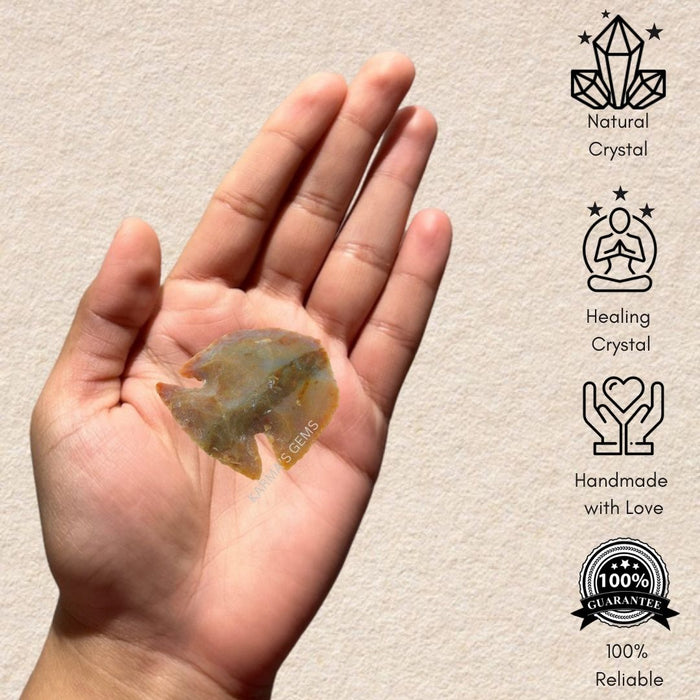 1" TO 1.5" FANCY JASPER SPEARHEAD ARROWHEAD