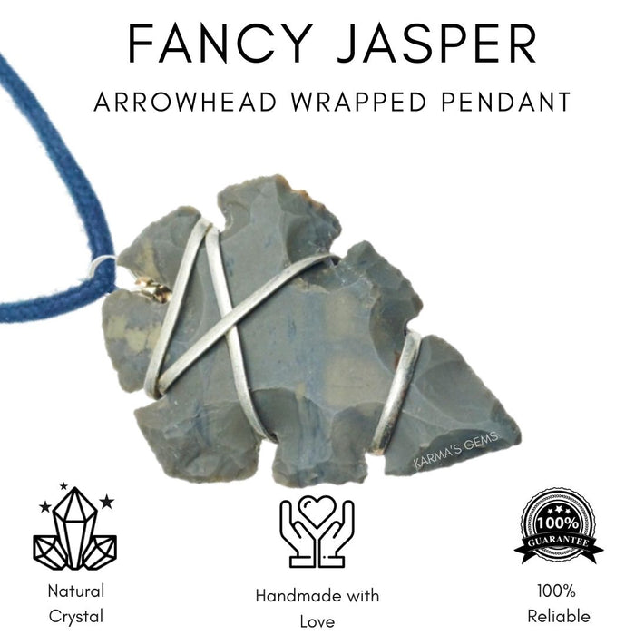 1" TO 1.5" FANCY JASPER SPEARHEAD ARROWHEAD PENDANT