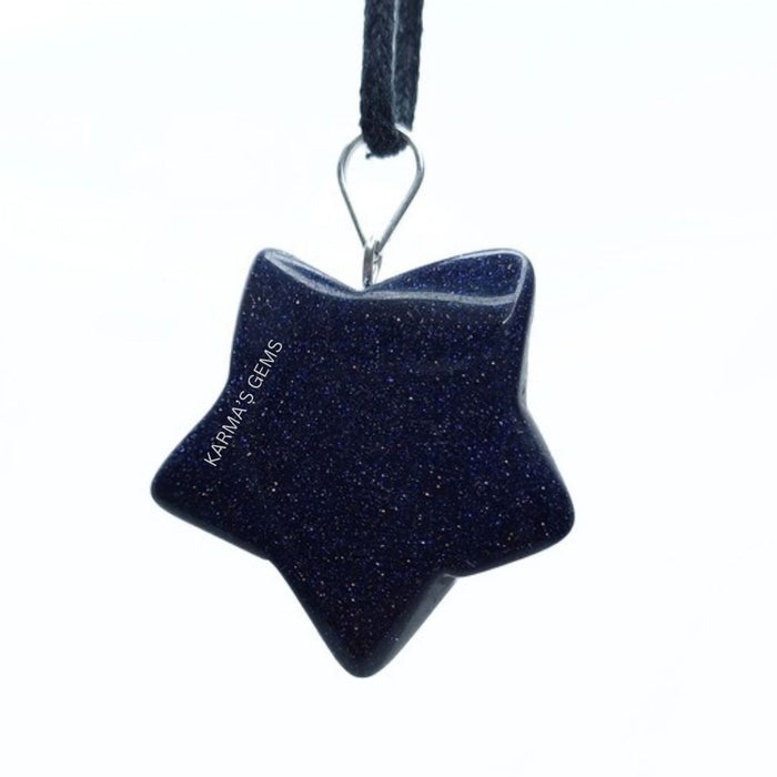 BLUE GOLDSTONE STAR PENDANT
