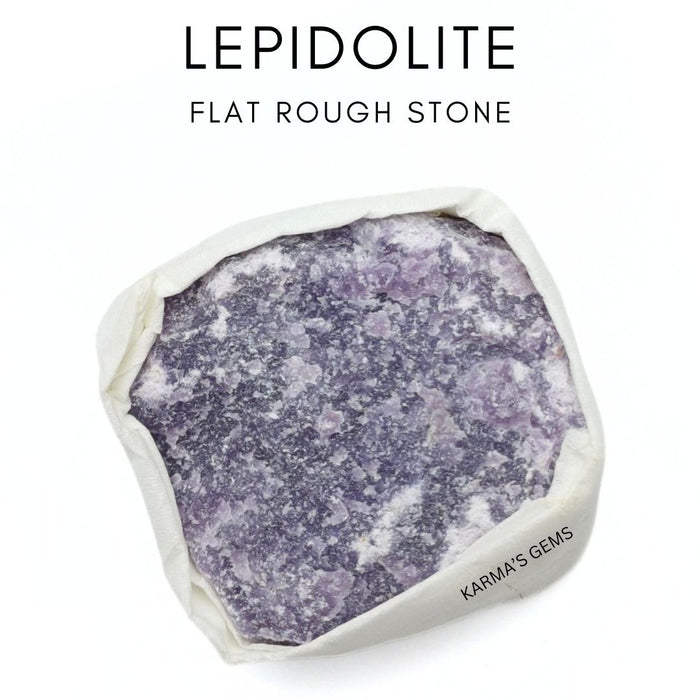 1 PIECE FLAT WRAPPED LEPIDOLITE  ROUGH STONE