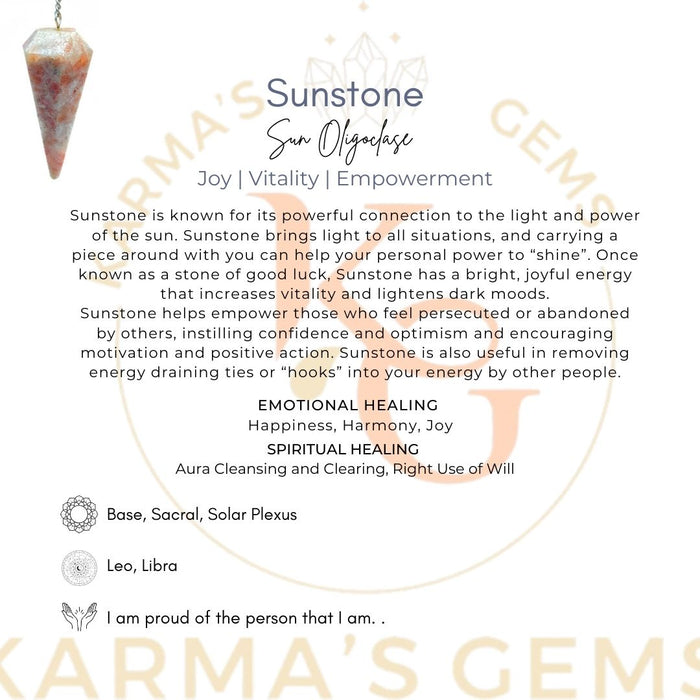 SUNSTONE DOWSING PENDULUM