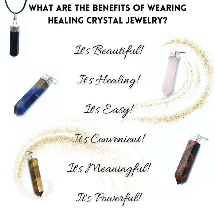 CLEAR QUARTZ POINT PENCIL PENDANT
