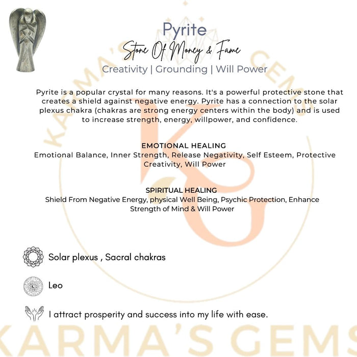 PYRITE STONE CRYSTAL ANGEL