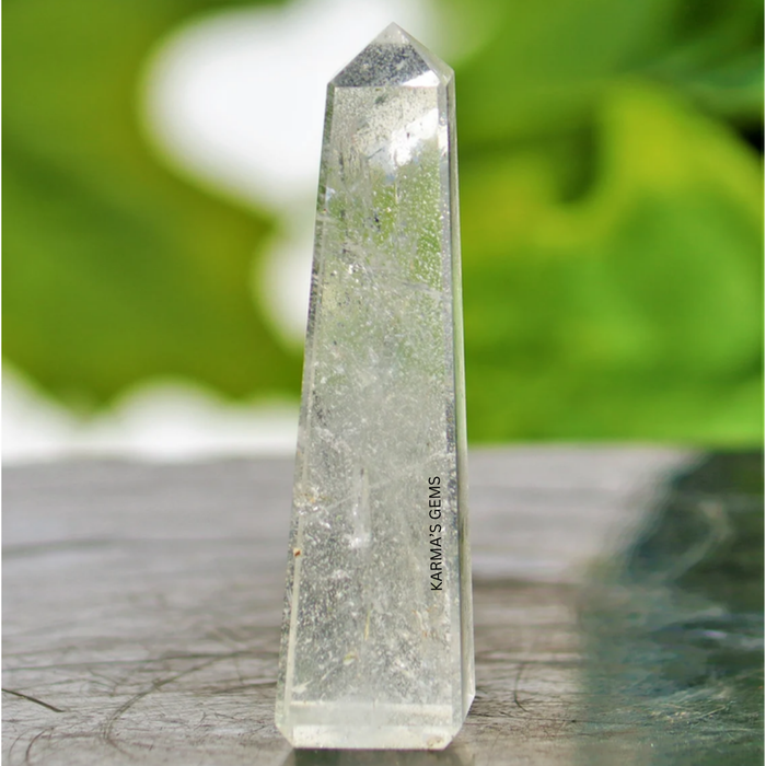 4 CORNER CRYSTAL QUARTZ OBELISK