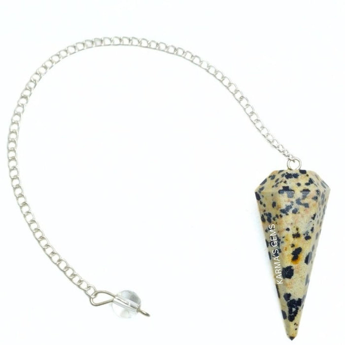 DALMATIAN JASPER STONE DOWSING PENDULUM