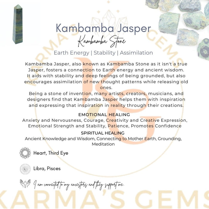 4 CORNER KAMBABA JASPER OBELISK