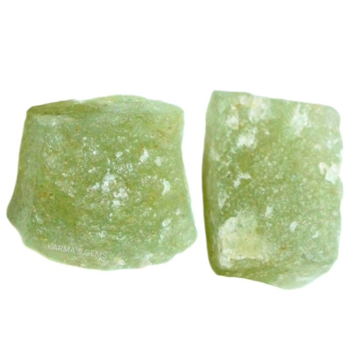 2 PCS 15 TO 25 MM GREEN AVENTURINE ROUGH STONE