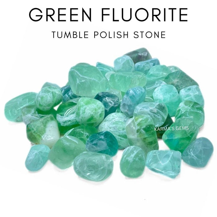 1 PIECE 15 TO 25 MM GREEN FLUORITE POLISH TUMBLED STONE