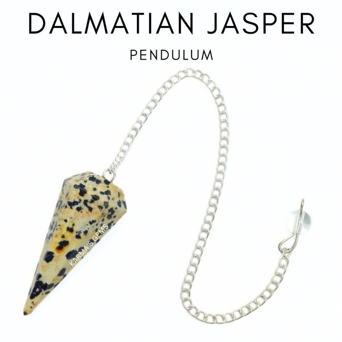 DALMATIAN JASPER STONE DOWSING PENDULUM