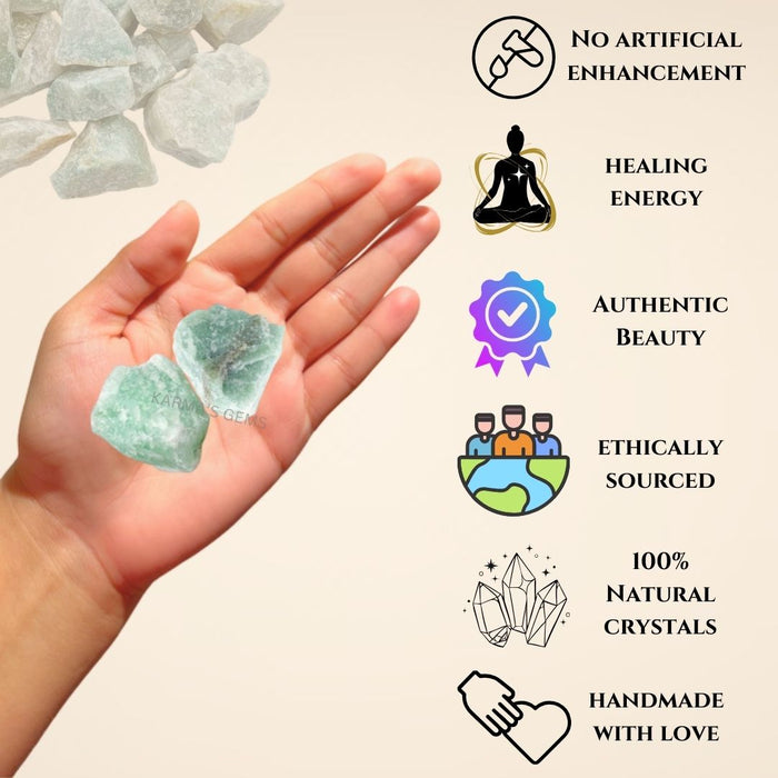 2 PCS 15 TO 25 MM GREEN AVENTURINE ROUGH STONE