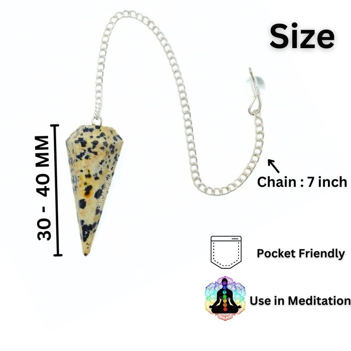DALMATIAN JASPER STONE DOWSING PENDULUM