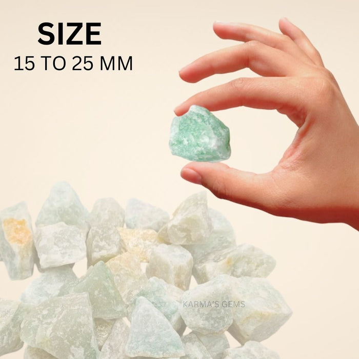 2 PCS 15 TO 25 MM GREEN AVENTURINE ROUGH STONE