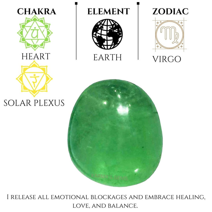 1 PIECE 15 TO 25 MM GREEN FLUORITE POLISH TUMBLED STONE