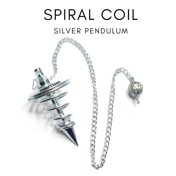 SILVER SPIRAL POINT DOWSING PENDULUM