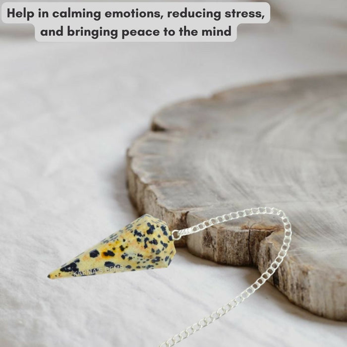 DALMATIAN JASPER STONE DOWSING PENDULUM