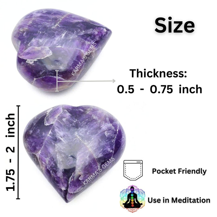 2" AMETHYST PUFFY HEART