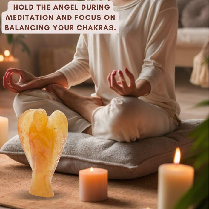 RED AVENTURINE STONE CRYSTAL ANGEL