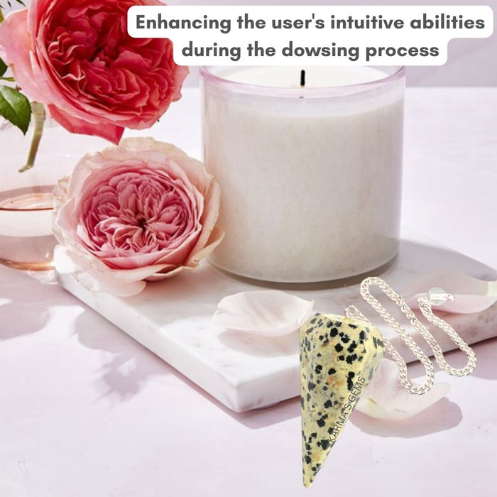 DALMATIAN JASPER STONE DOWSING PENDULUM