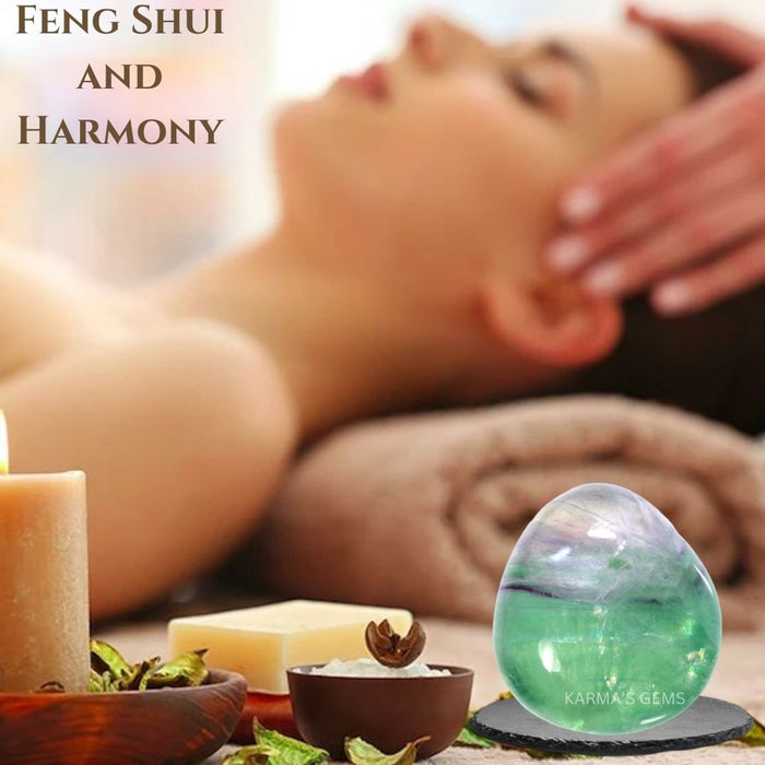 1 PIECE 15 TO 25 MM GREEN FLUORITE POLISH TUMBLED STONE