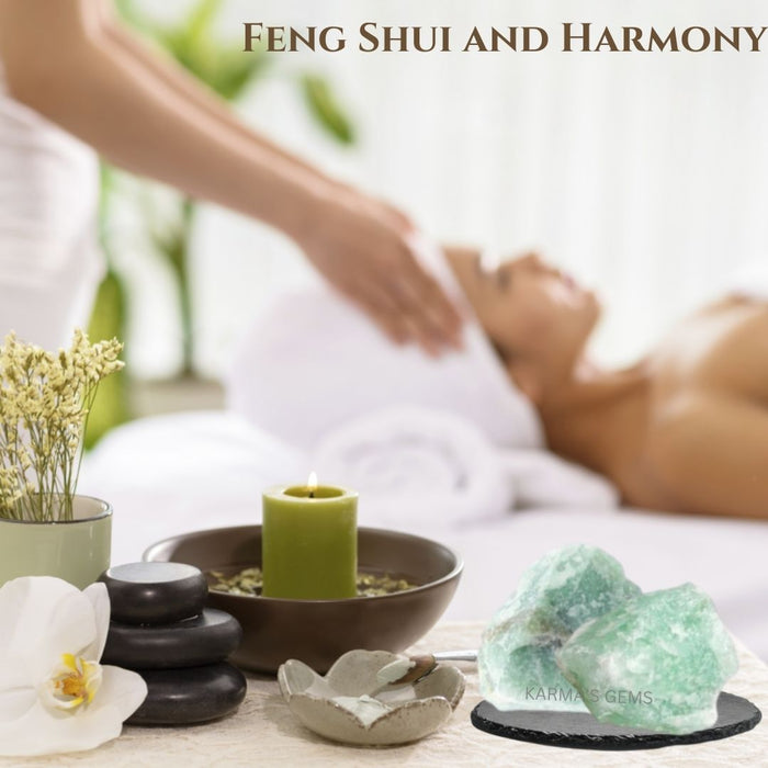 2 PCS 15 TO 25 MM GREEN AVENTURINE ROUGH STONE