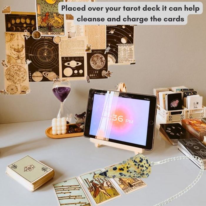 DALMATIAN JASPER STONE DOWSING PENDULUM