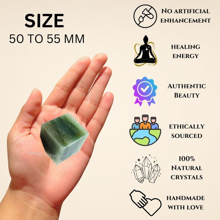 GREEN AVENTURINE STONE CUBE