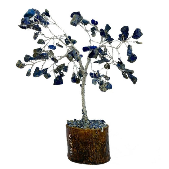 100 BEADS LAPIS LAZULI STONE WIRE TREE