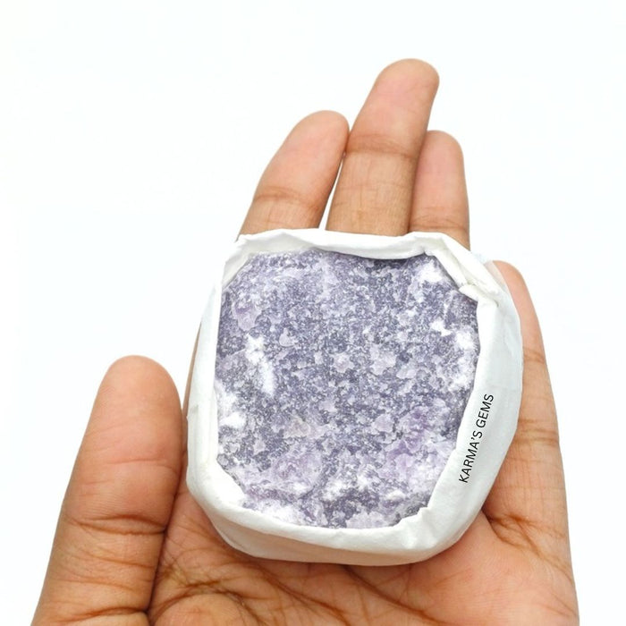 1 PIECE FLAT WRAPPED LEPIDOLITE  ROUGH STONE