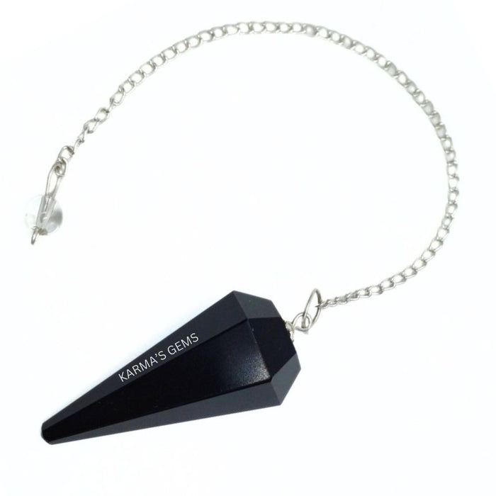 BLACK OBSIDIAN STONE DOWSING PENDULUM