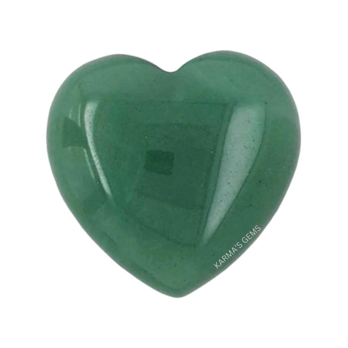 1" GREEN AVENTURINE PUFFY HEART