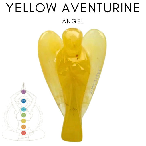 YELLOW AVENTURINE STONE CRYSTAL ANGEL Karmas Gems