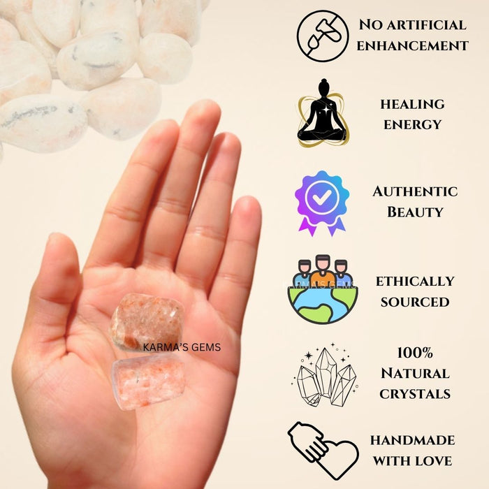 1 PIECE 15 TO 25 MM SUNSTONE POLISH TUMBLED STONE